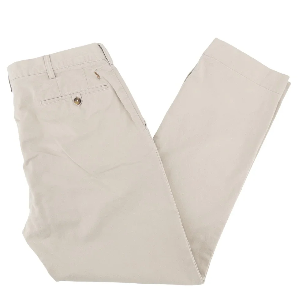 Polo Ralph Lauren Mens 38x32 Stretch Classic Fit Chino Pants Khaki Tan Preppy